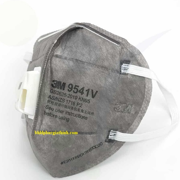 Khẩu trang than hoạt tính 3M 9541V KN95 có van thở đeo qua tai