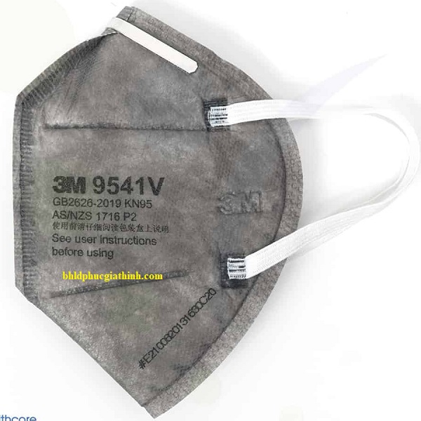 Khẩu trang than hoạt tính 3M 9541V KN95 có van thở đeo qua tai