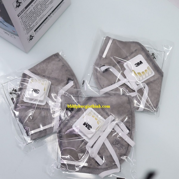 Khẩu trang than hoạt tính 3M 9542V có van thở tiêu chuẩn KN95 lọc hơi hoá chất và vi khuẩn