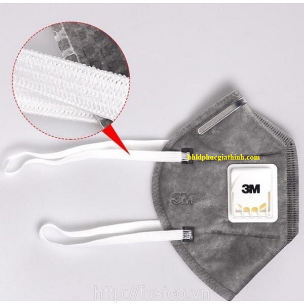 Khẩu trang than hoạt tính 3M 9542V có van thở tiêu chuẩn KN95 lọc hơi hoá chất và vi khuẩn