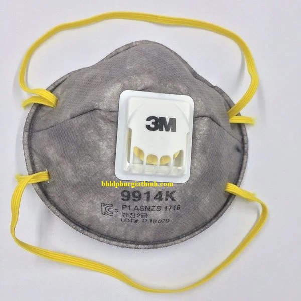 Khẩu trang than hoạt tính lọc hơi hữu cơ 3M™ 9914K có van thở