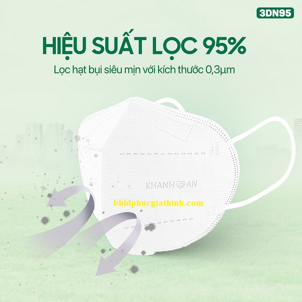 Khẩu trang y tế 4 lớp 3DN95 Khánh An lọc khuẩn đến 99%