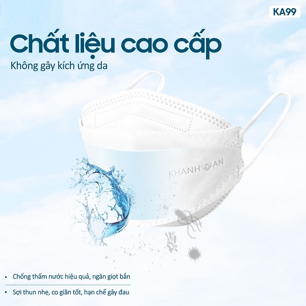 Khẩu trang y tế 4D 4 lớp KA99 Khánh An lọc khuẩn 99%