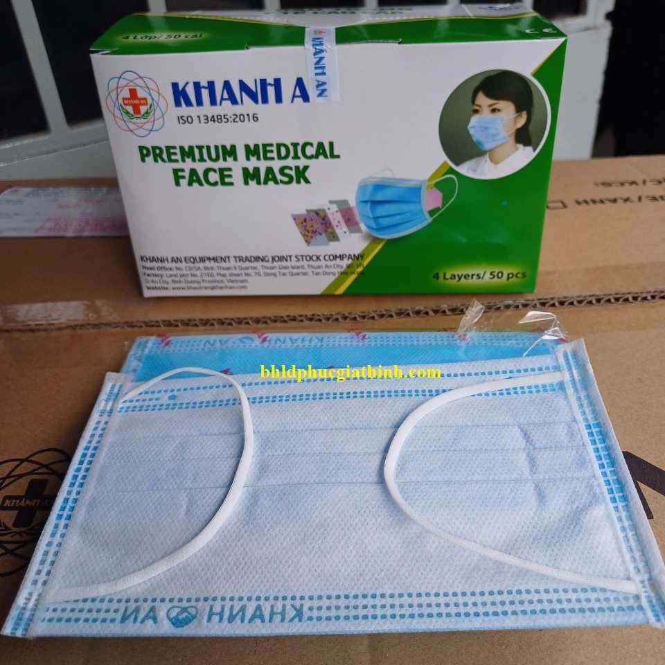 Khẩu trang y tế 4 lớp giấy kháng khuẩn Khánh An