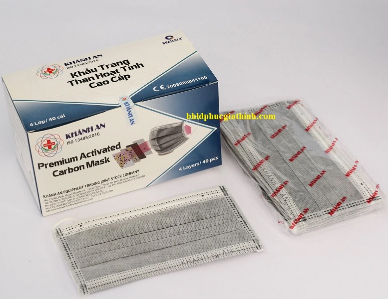 Khẩu trang y tế 4 lớp than hoạt tính Khánh An