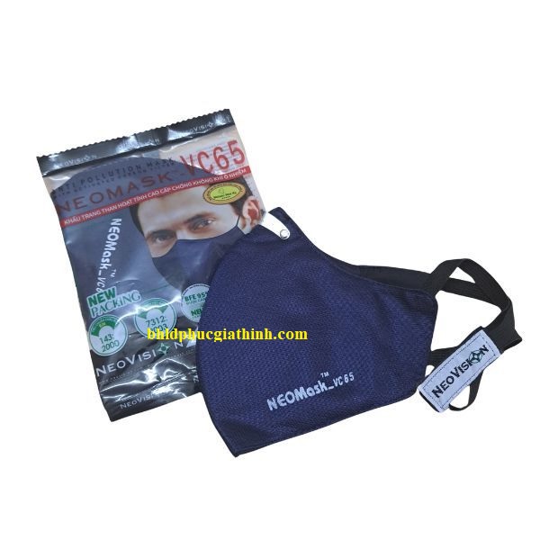 Khẩu trang than hoạt tính lọc bụi kháng khuẩn NeoMask VC65 dây đeo qua gáy