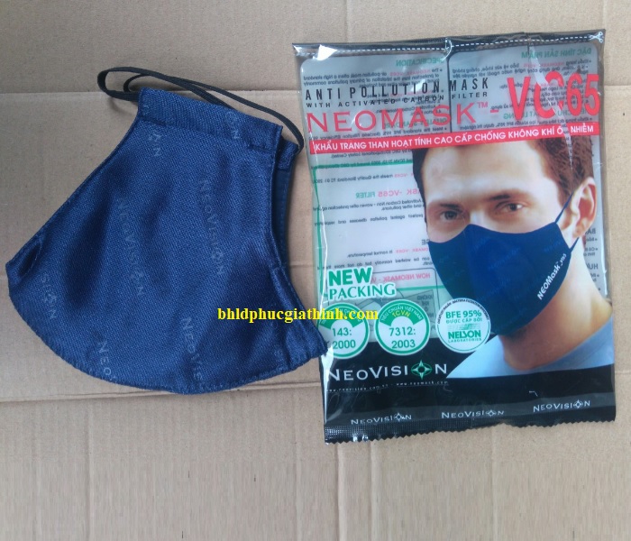 Khẩu trang than hoạt tính lọc bụi kháng khuẩn NeoMask VC65 dây đeo qua tai