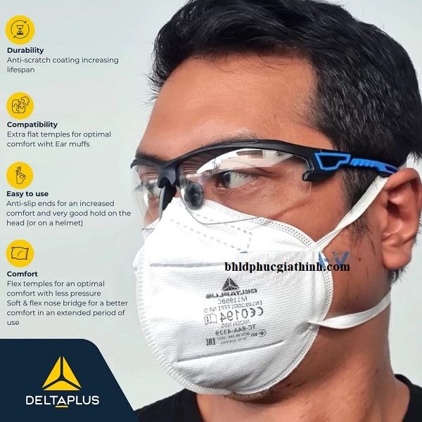 Kính bảo hộ chống hoá chất chống trầy xước Delta Plus ASO2 CLEAR