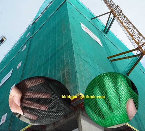 Lưới bao che công trình chất liệu HDPE định lượng 60gr - 80gr - 100gr