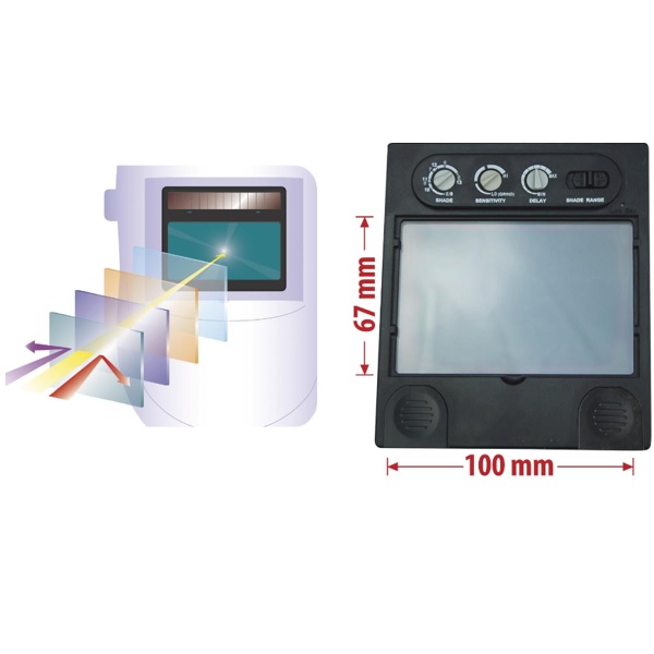 Mặt nạ hàn hồ quang điện cảm ứng tự động có màn chắn tự che Delta Plus BARRIER 2