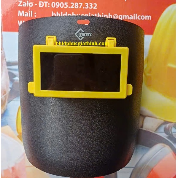 Mặt nạ hàn gọng lò xo Usafety sử dụng kết hợp với nón bảo hộ