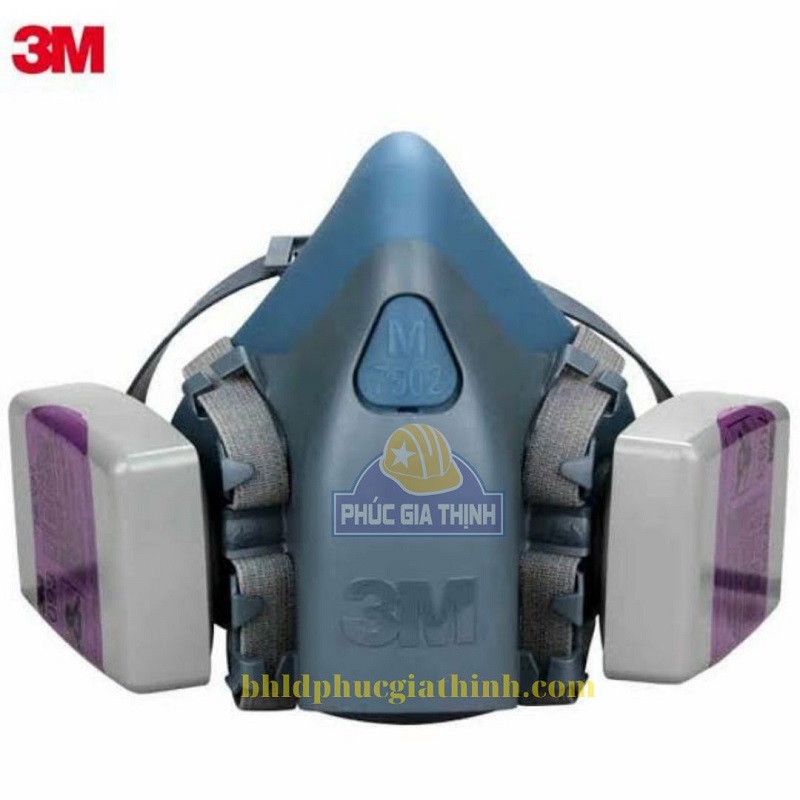 Mặt nạ phòng độc 3M 7502 chính hãng sử dụng 2 Phin lọc