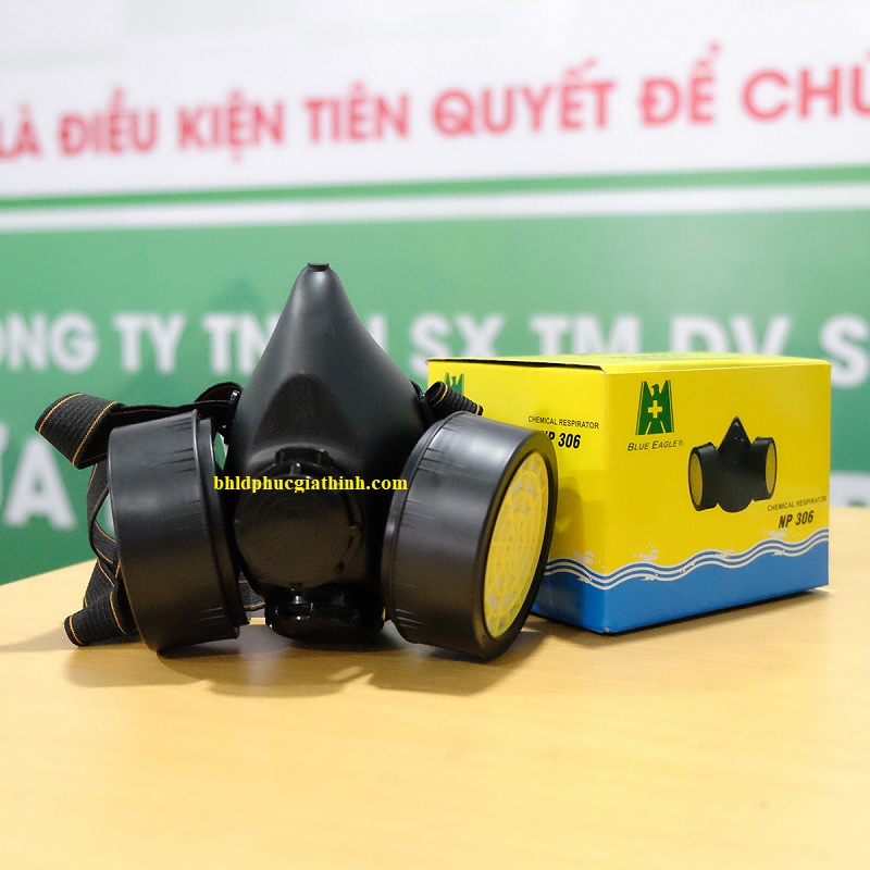 Mặt nạ phòng độc 2 phin lọc Blue Eagle NP306 Đài Loan