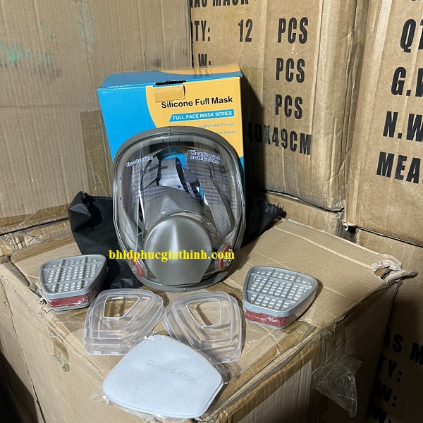 Mặt nạ phòng độc nguyên mặt đi kèm phin lọc độc và tấm lọc bụi