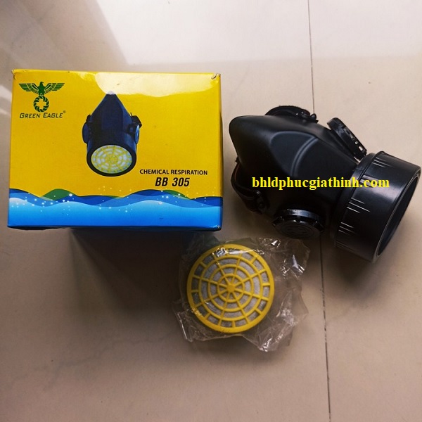 Mặt nạ phòng độc nữa mặt 1 phin lọc Green Eagle BB305 kết hợp Phin lọc BB203