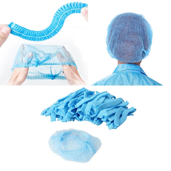 Mũ con sâu trùm đầu phòng sạch vải không dệt dùng một lần