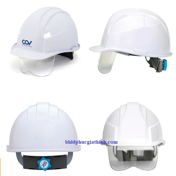 Nón bảo hộ ABS Hàn Quốc COV VINAH-E002 gắn tấm che mặt