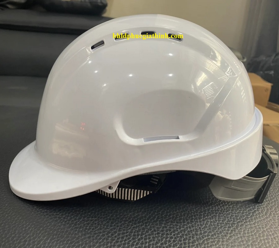 Nón bảo hộ lỗ thoáng Safetyman GM16 màu trắng có nút vặn