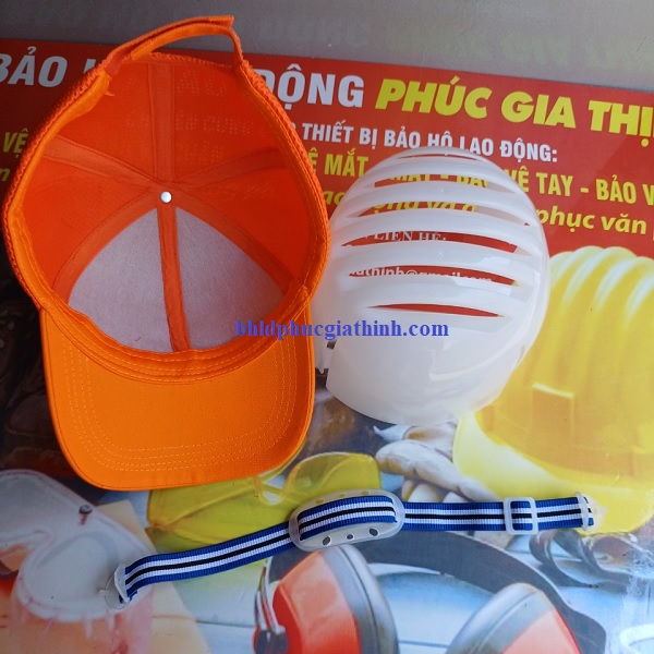 Mũ vải thoáng khí có lồng nón nhựa PE chống va đập, nhẹ và thời trang