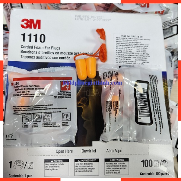 Nút tai chống ồn có dây 3M 1110 chính hãng