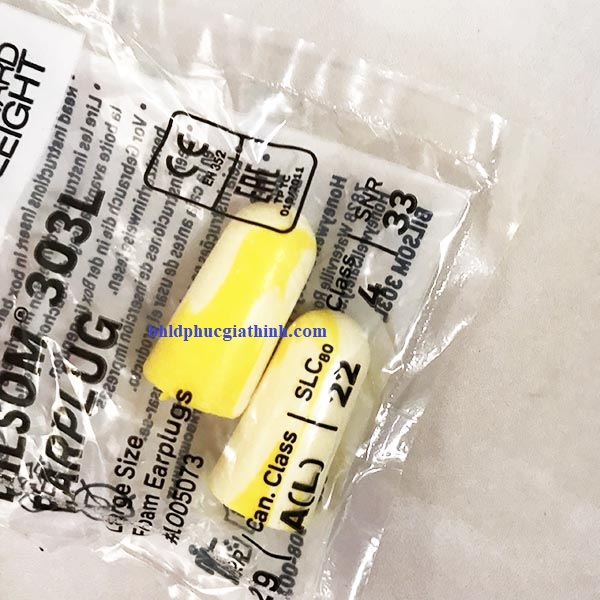 Nút tai chống ồn chất liệu bọt polyurethane dùng 1 lần Bilsom 303L thương hiệu Howard Leight by Honeywell Mỹ