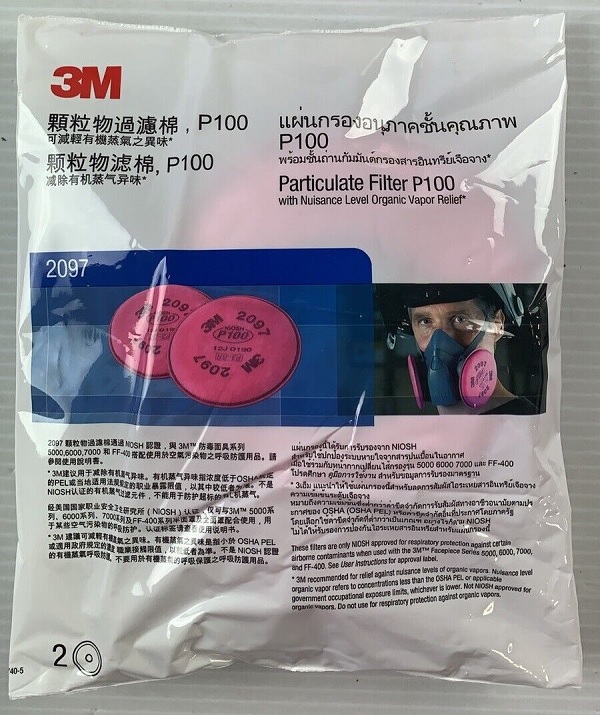 Phin lọc bụi và hơi hữu cơ 3M 2097 P100 chính hãng