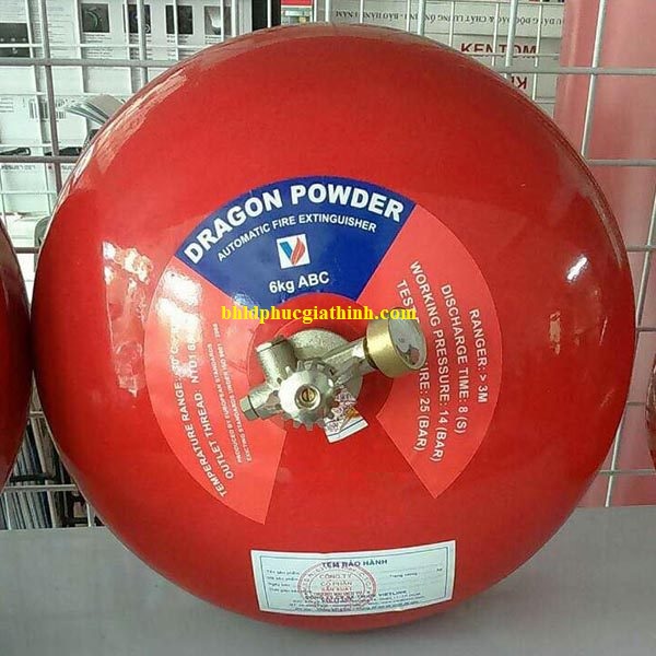 Quả cầu chữa cháy tự động 6kg bột ABC Dragon XZFT6 có tem kiểm định