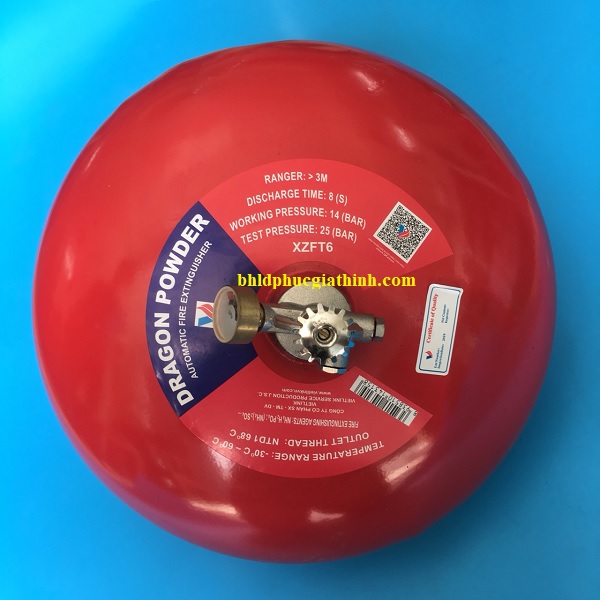 Quả cầu chữa cháy tự động 6kg bột ABC Dragon XZFT6 có tem kiểm định