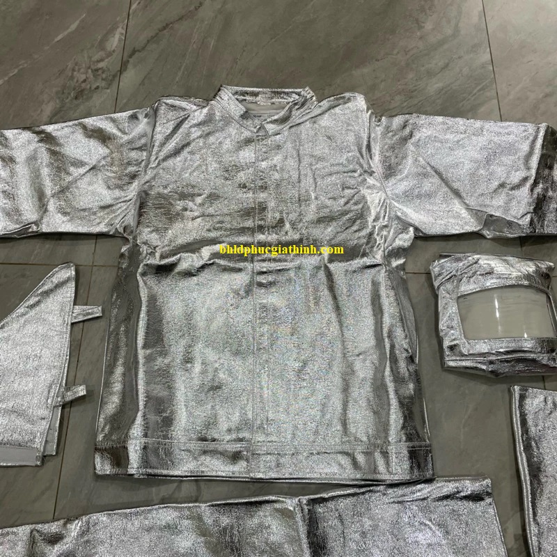 Quần áo bảo hộ tráng nhôm cách nhiệt chống cháy chống bức xạ nhiệt 500 độ