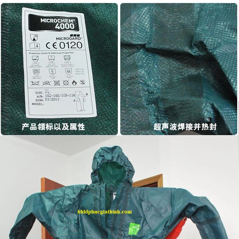 Quần áo chống hoá chất nhiều lớp cao cấp Ansell Alphatec 4000 chống được hơn 200 loại hoá chất