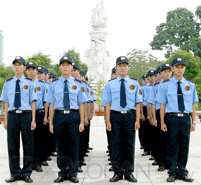 Quần áo đồng phục bảo vệ áo ngắn tay