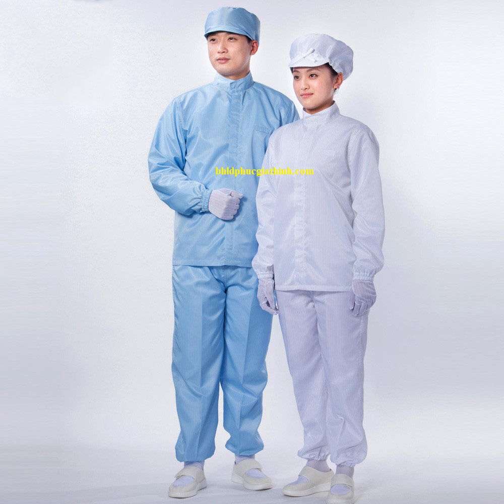 Bộ quần áo vải phòng sạch chống tĩnh điện chất lượng cao