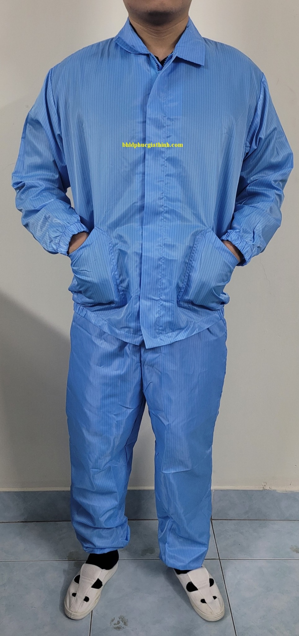 Bộ quần áo vải phòng sạch chống tĩnh điện chất lượng cao