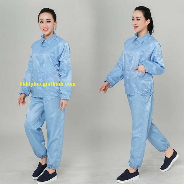 Bộ quần áo vải phòng sạch chống tĩnh điện chất lượng cao