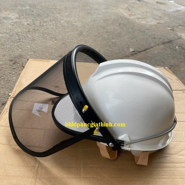 Tấm chắn lưới che mặt chống văng bắn gọng lò xo gắn nón bảo hộ