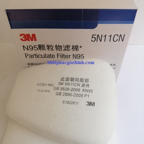 Tấm lọc bụi 3M 5N11 chính hãng dùng cho mặt nạ hai Phin lọc