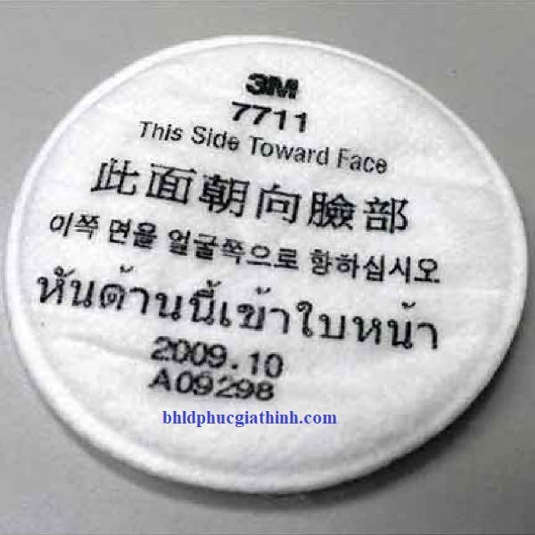 Tấm lọc bụi và khói hàn 3M 7711 chính hãng dùng cho mặt nạ một Phin lọc