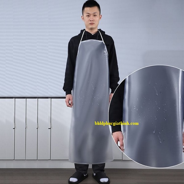 Tạp dề nhựa PVC 1 lớp trong suốt chống thấm nước