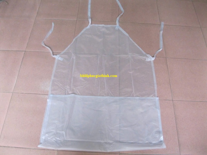 Tạp dề nhựa PVC 1 lớp trong suốt chống thấm nước