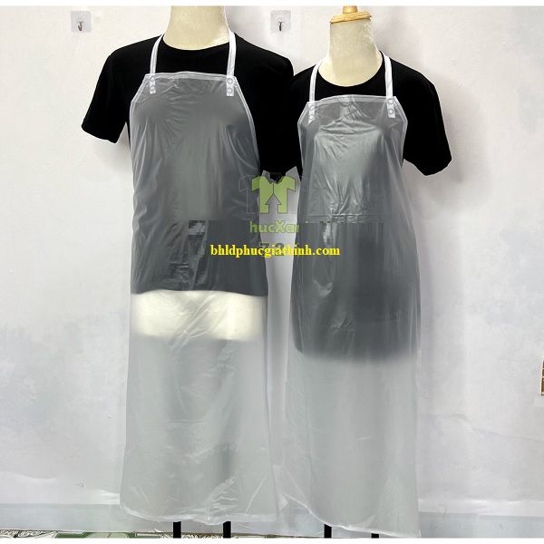 Tạp dề nhựa PVC 1 lớp trong suốt chống thấm nước