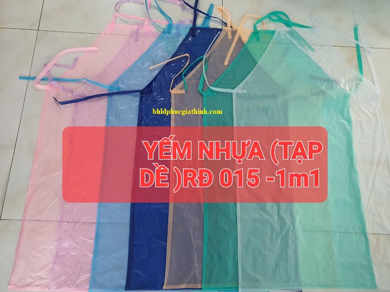 Tạp dề nhựa PVC 1 lớp trong suốt chống thấm nước