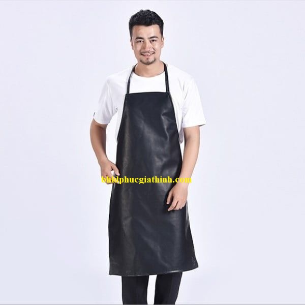 Tạp dề PVC chống hoá chất chống dầu chống Axit màu đen kích thước 110cm*80cm