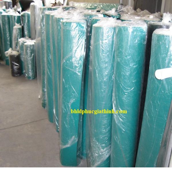Thảm cao su 2 lớp chống tĩnh điện kích thước 1.2m x 10m x 2mm màu xanh