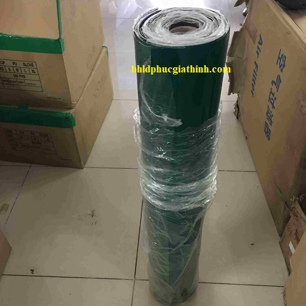 Thảm cao su 2 lớp chống tĩnh điện kích thước 1.2m x 10m x 2mm màu xanh