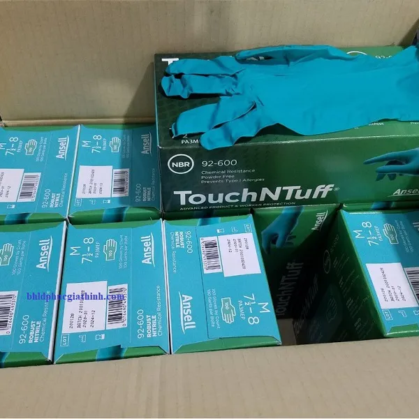 Găng tay Nitrile chống hoá chất Ansell TouchNTuff 92-600