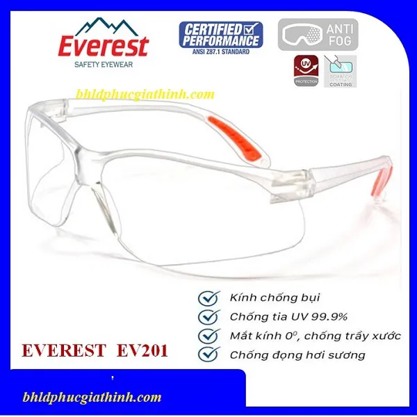 KÍNH BẢO HỘ EVEREST EV201 TRONG SUỐT
