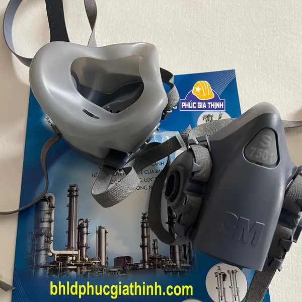 Mặt nạ phòng độc 3M 7501 chính hãng sử dụng 2 Phin lọc