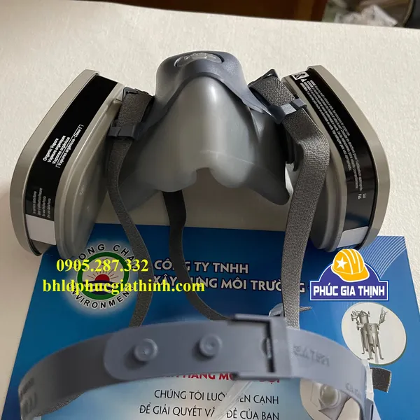 Mặt nạ phòng độc 3M 7501 chính hãng sử dụng 2 Phin lọc