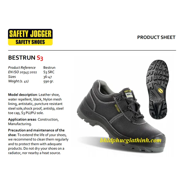 GIÀY BẢO HỘ JOGGER BESTRUN CHỐNG ĐÂM XUYÊN