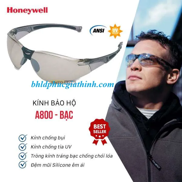 KÍNH BẢO HỘ HONEYWELL A800 BẠC